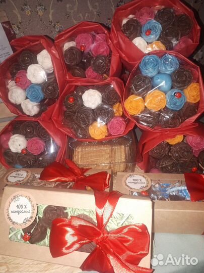 Рафаэло, букет из шоколадных цветов