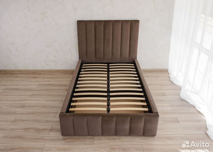 Кровать 120х200 с подъемным механизмом кофе