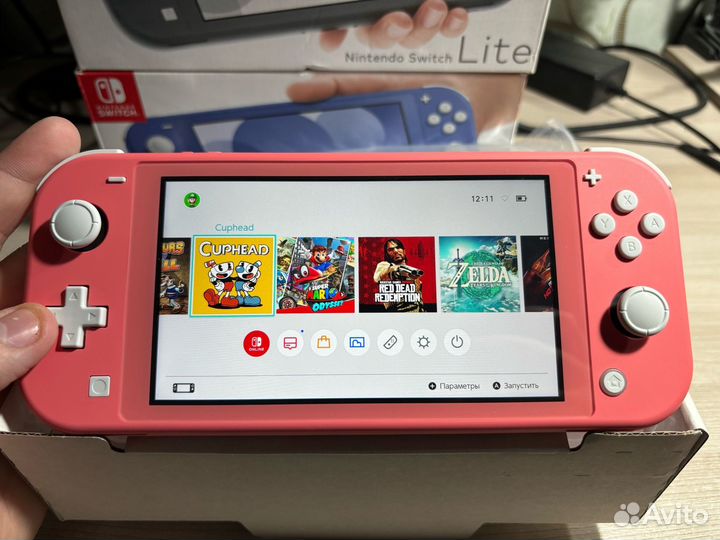 Nintendo switch lite +128 gb, прошитые, новые