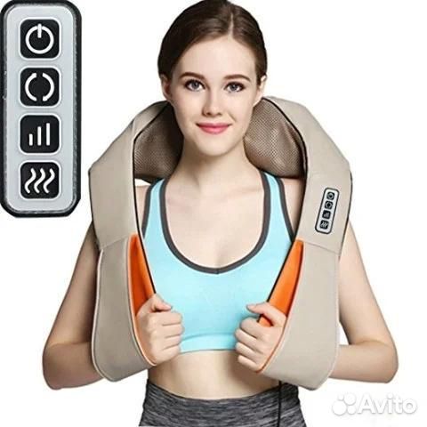 Инфракрасный массажёр для спины и шеи / Серый
