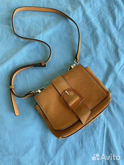 Сумка zara натуральная замша