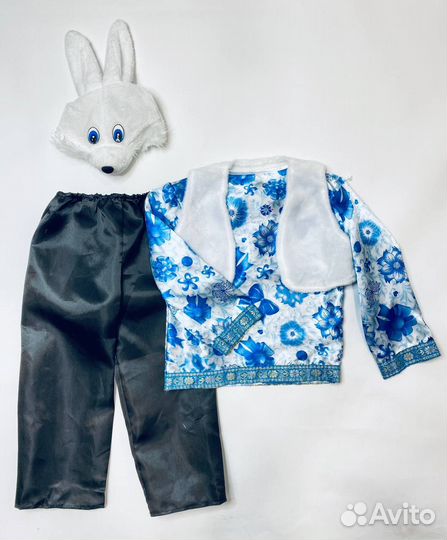 Новогодний костюм Заяц в русском стиле, мальчик