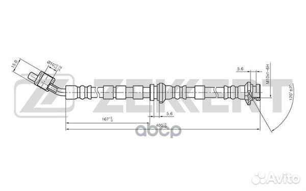 Шланг тормозной передний правый Nissan Primera