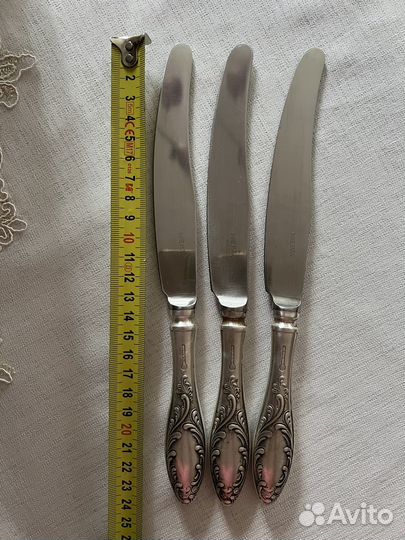 Мельхиоровые ложки, вилки и ножи