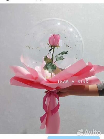 Живые розы, цветы в шаре