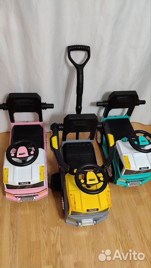 Детская машинка каталка truck с ручкой новая