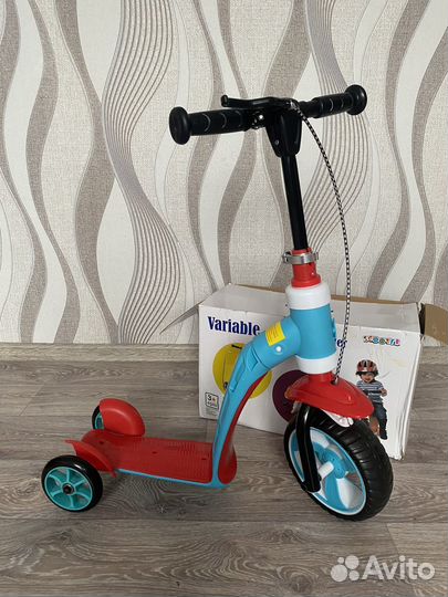 Самокат-беговел детский 2в1