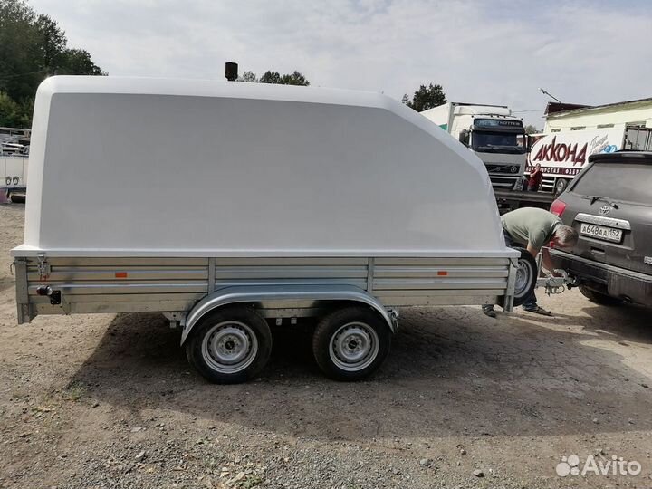 Прицеп с крышкой мзса 817736.012 Н1500мм двухосны