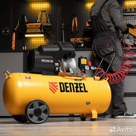 Компрессор Х-PRO 2.2 кВт 400 л/мин 100л Denzel