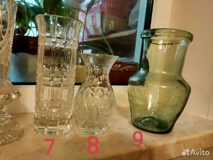 Хрусталь СССР, вазы, конфетница, блюдо