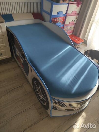 Детская кровать машина бу с матрасом