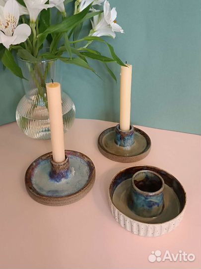 Подсвечник для столовой свечи. Ручная работа