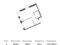 1-к. квартира, 40,8 м², 8/13 эт.