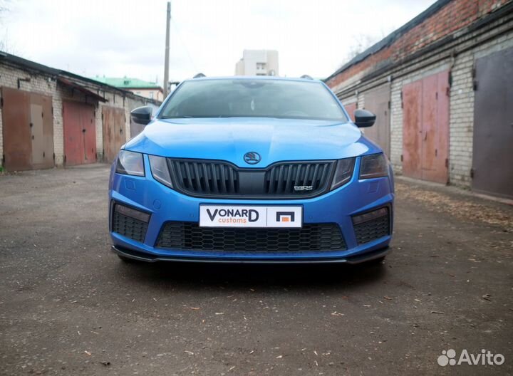 Сплиттер передний Skoda Octavia 3 A7 RS FL прилега