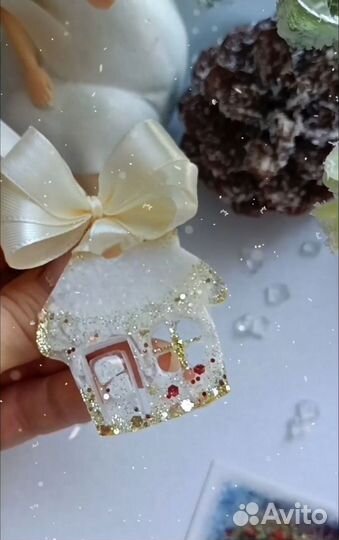 Новогодние игрушки из эпоксидной смолы