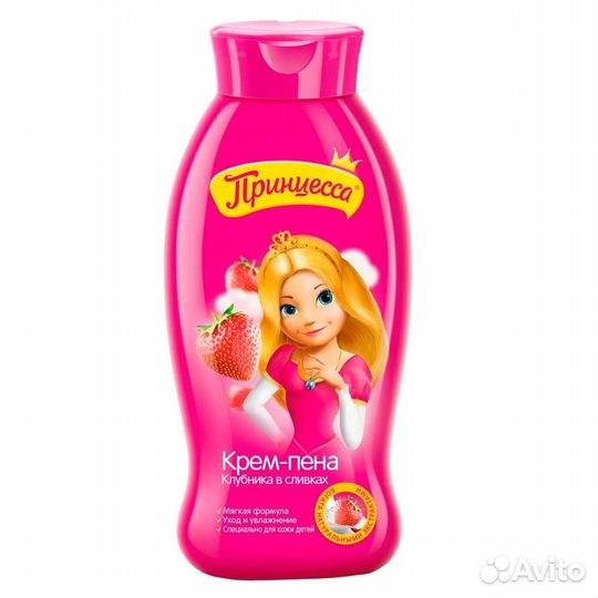 Крем-пена Клубника в сливках 400 мл Принцесса