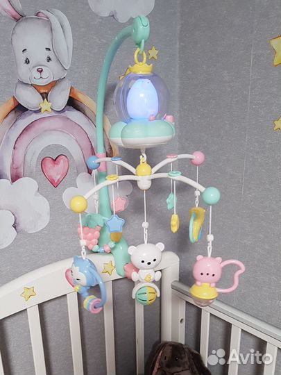 Музыкальный мобиль на кроватку с ночником
