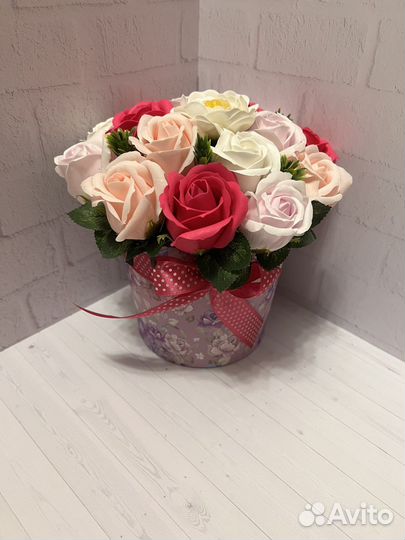 Букет из мыльных цветов