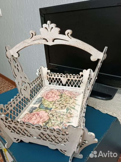 Ваза конфетница фруктовница Корзина ручной работы