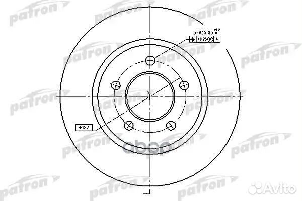 Диск тормозной chrysler pacifica -08 перед. PBD