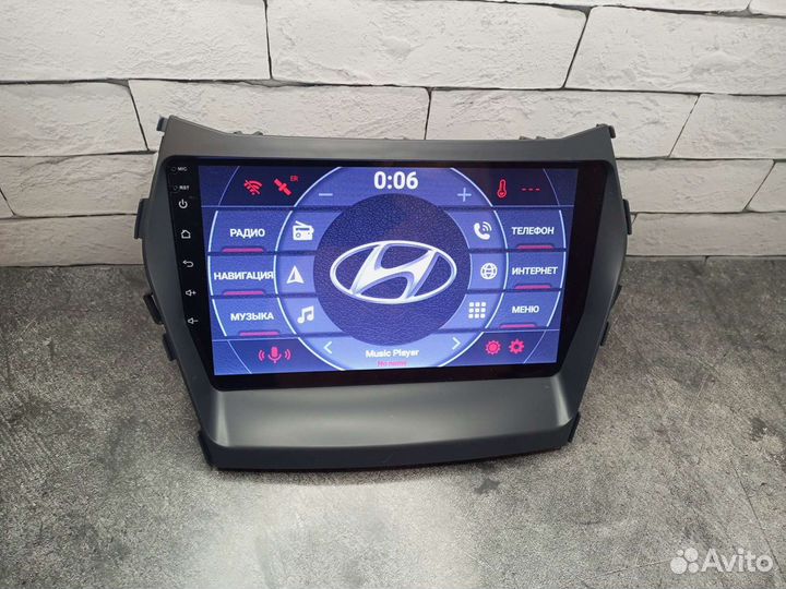 Магнитола Hyundai Santa Fe 3 на андроид