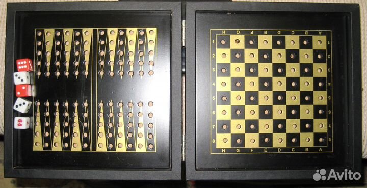 Подарочный сувенирный набор шахматы и нарды 2 в о