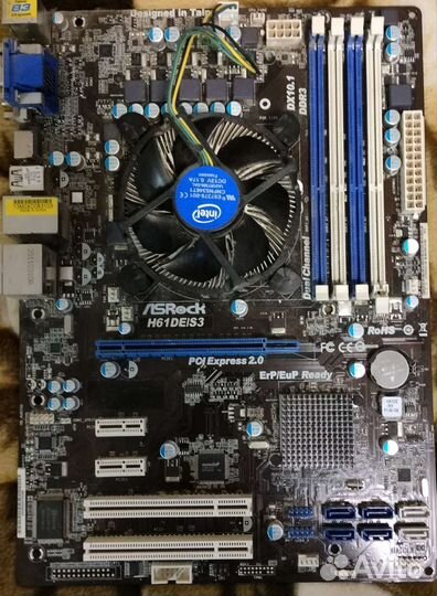 Материнская плата 1155 с процессором i5 2100