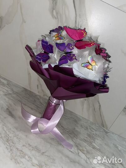 Букет из бабочек букет ночник святящийся букет