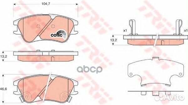 Колодки hyundai atos 2001 GDB3377 TRW