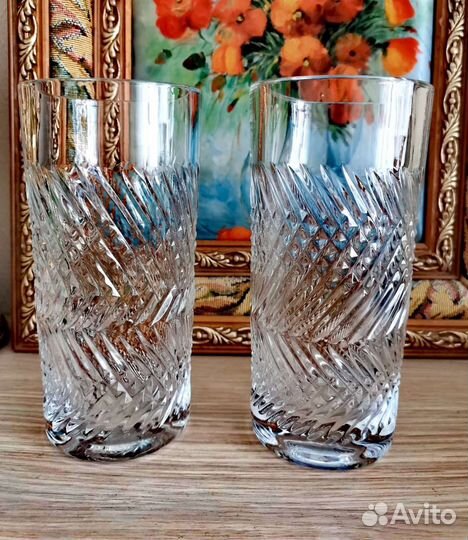 Ваза для цветов хрустальная