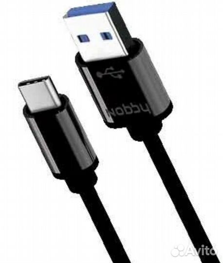 Дата-кабель Nobby Comfort Type C USB 3.0 2.1A Черн