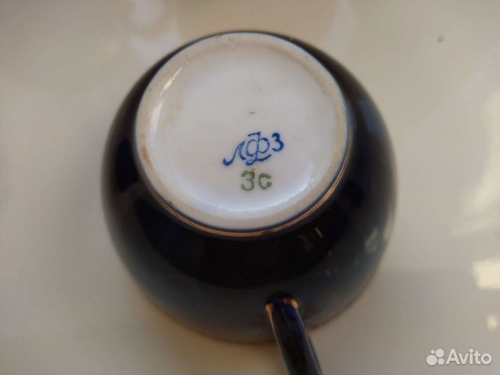 Чайный сервиз лфз СССР- синий cobalt