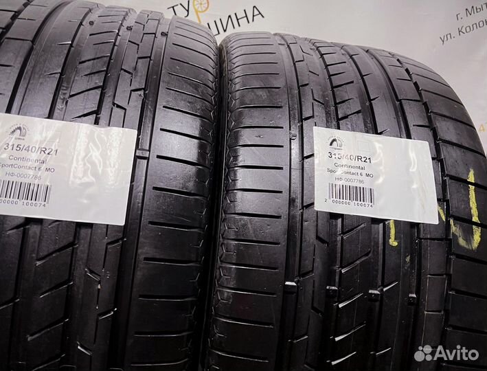 Continental SportContact 6 315/40 R21 94Y