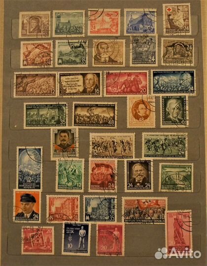 Марки Германия-гдр 1950-1961