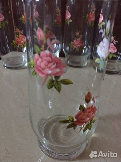 Набор бокалов с розами