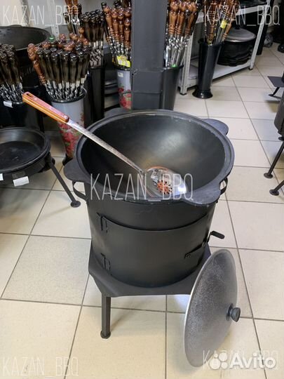 Комплект казан 8л и печь с трубой