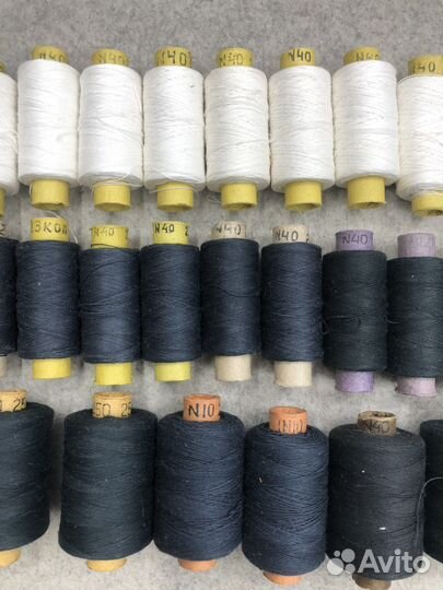 Нитки белые хлопковые советские