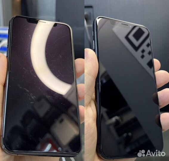 Полировка экрана телефонов