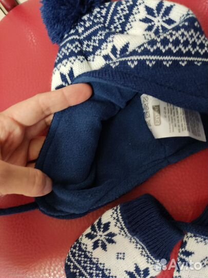 Шапка для мальчика и рукавички