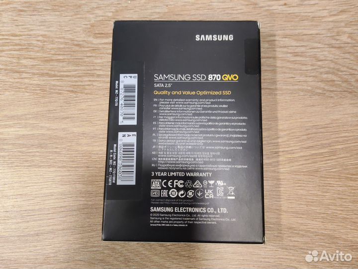 Ssd диск Samsung 870 QVO 1 TB