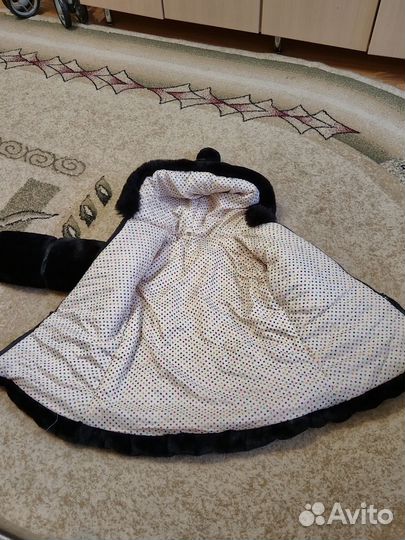 Шуба мутоновая с капюшоном