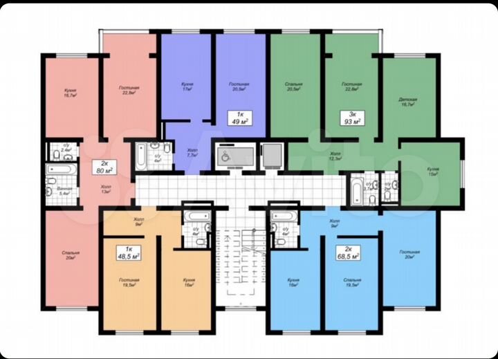 2-к. квартира, 68,5 м², 14/14 эт.