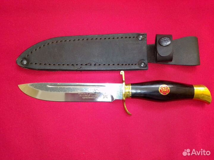 Нож финка нквд, сталь Х12мф, ковка,ножны кожа