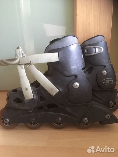 Детские раздвижные роликовые коньки + защита