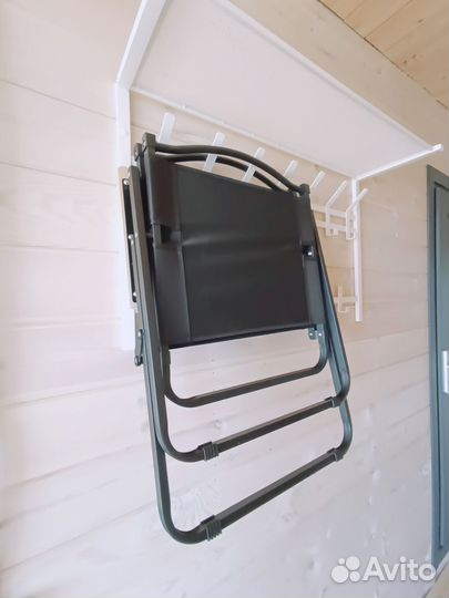 Складное кресло стул уличный черный