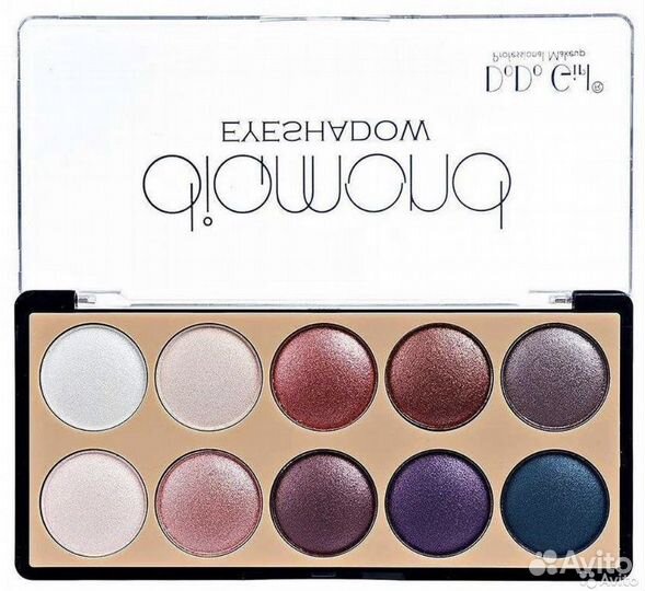 Палетка теней для век, 10 цветов, абсолютно новая