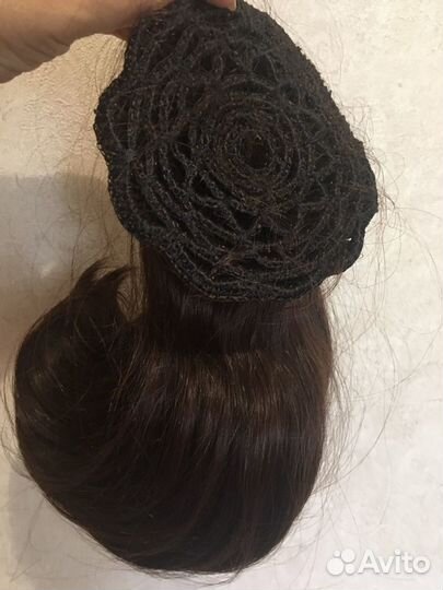 Шиньон из натуральных волос