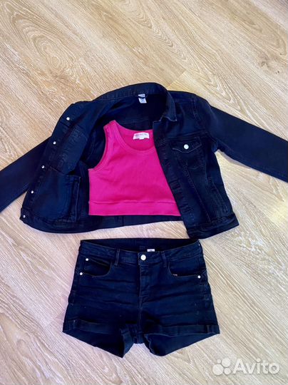 Шорты, джинсовка hm