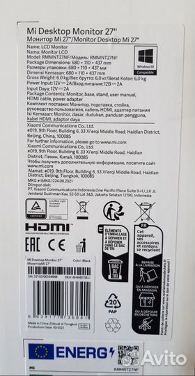 Монитор Xiaomi Mi Desktop Monitor 27