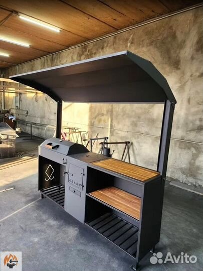 Мангал с крышей 4в1